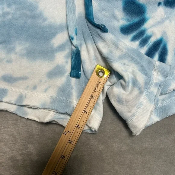 Favorite Tie Dye Shorts Women’s Large Members Mark Blue White Drawstring Sweat - Picture 8 of 8